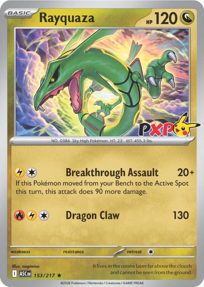 Rayquaza - 153/217 (Cosmos Holo) 153/217 Rare Miscellaneous Cards & Products Pokémon card