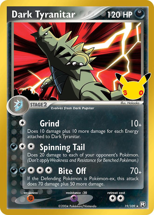 Dark Tyranitar 19/109 Classic Collection 30th Celebration Classic Collection Pokémon card