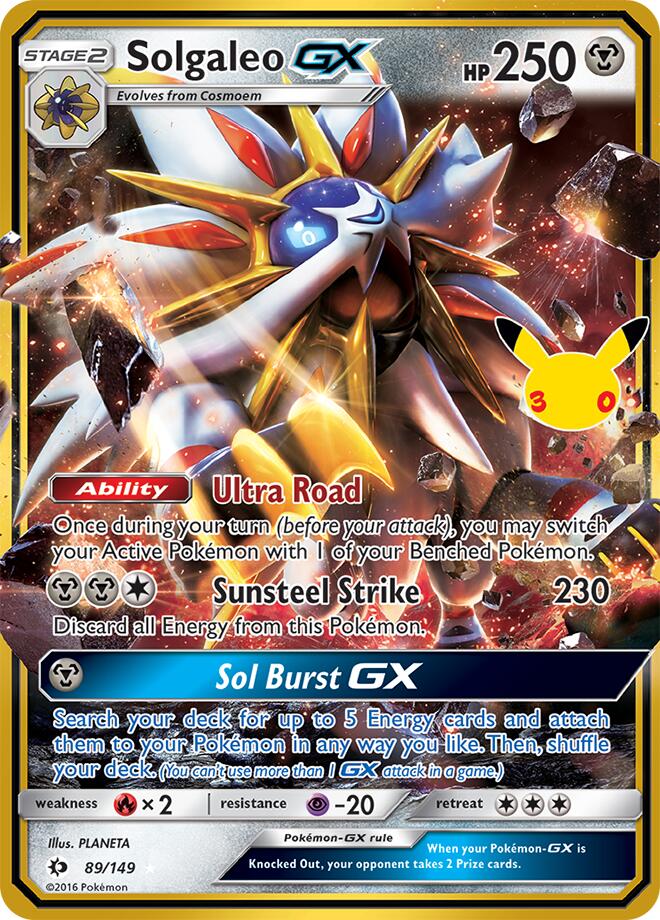 Solgaleo GX 89/149 Classic Collection 30th Celebration Classic Collection Pokémon card