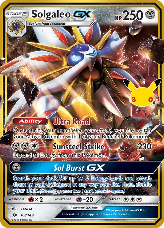 Solgaleo GX 89/149 Classic Collection 30th Celebration Classic Collection Pokémon card