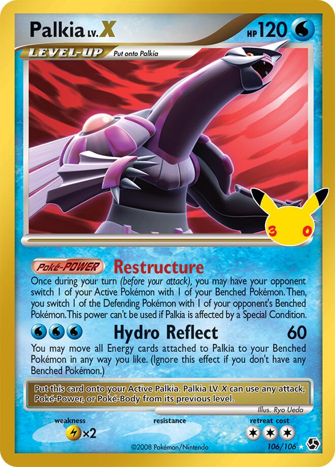 Palkia LV.X 106/106 Classic Collection 30th Celebration Classic Collection Pokémon card
