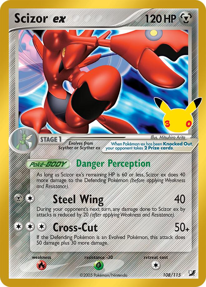 Scizor ex 108/115 Classic Collection 30th Celebration Classic Collection Pokémon card