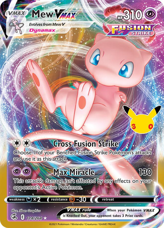 Mew VMAX 114/264 Classic Collection 30th Celebration Classic Collection Pokémon card