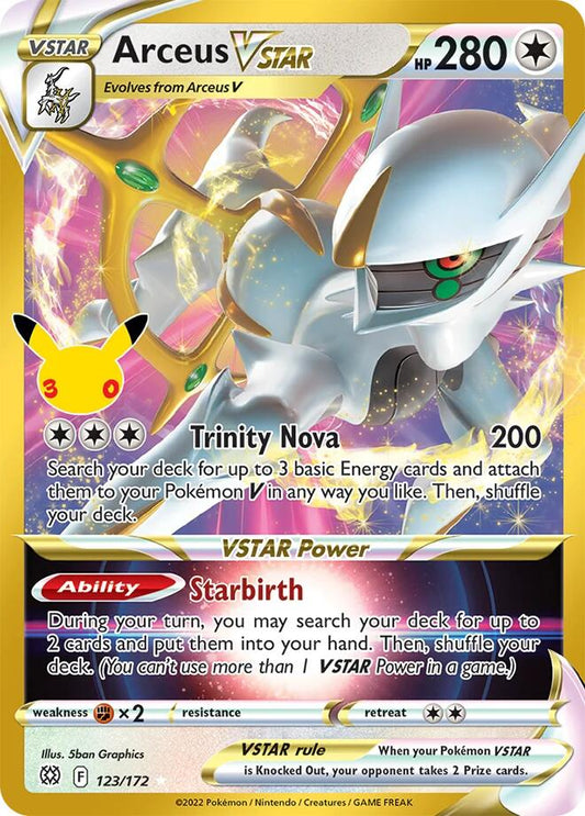 Arceus VSTAR 123/172 Classic Collection 30th Celebration Classic Collection Pokémon card