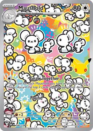 Maushold - 146/128 146/128 Illustration Rare 30th Celebration Pokémon card