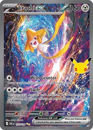 Jirachi ex - 155/128 155/128 Special Illustration Rare 30th Celebration Pokémon card