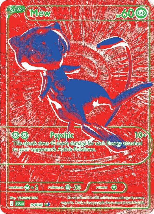 Mew - R/RGB R/RGB RGB Rare 30th Celebration Pokémon card