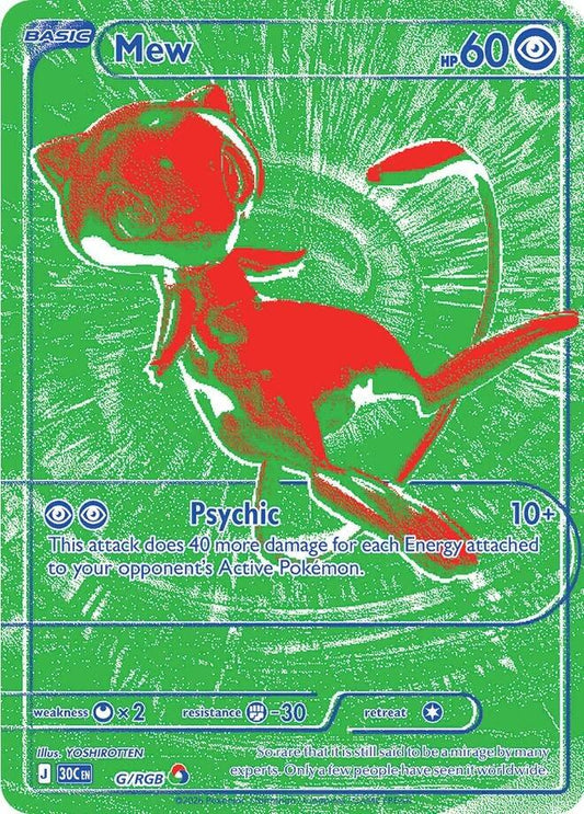 Mew - G/RGB G/RGB RGB Rare 30th Celebration Pokémon card