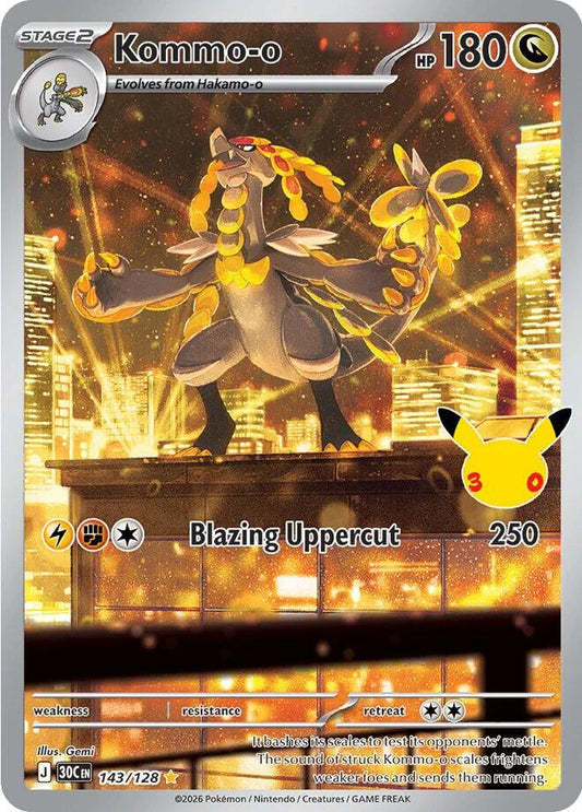 Kommo-o - 143/128 143/128 Illustration Rare 30th Celebration Pokémon card