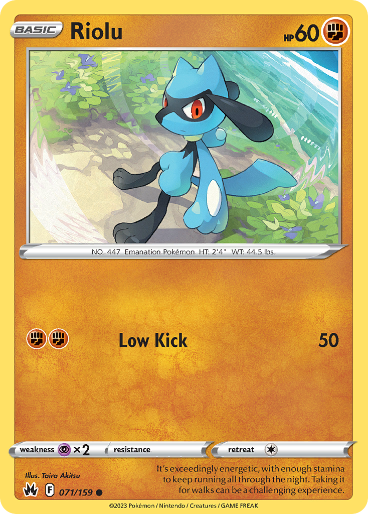 Riolu 071/159 Common Crown Zenith