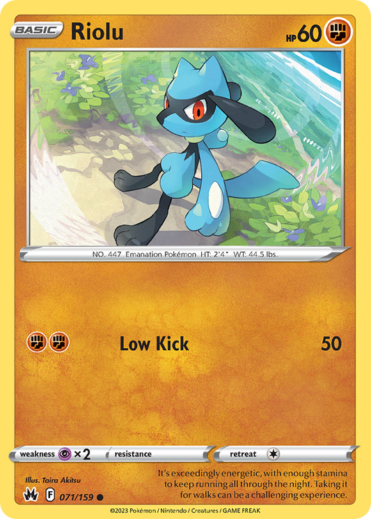 Riolu 071/159 Common Crown Zenith