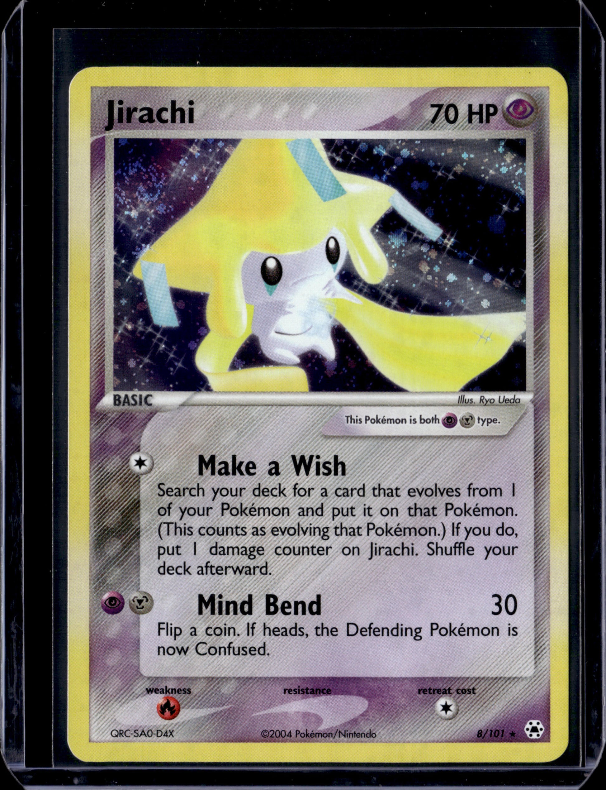 Jirachi Hidden Legends #8/101 Holofoil Pokémon Card (front)