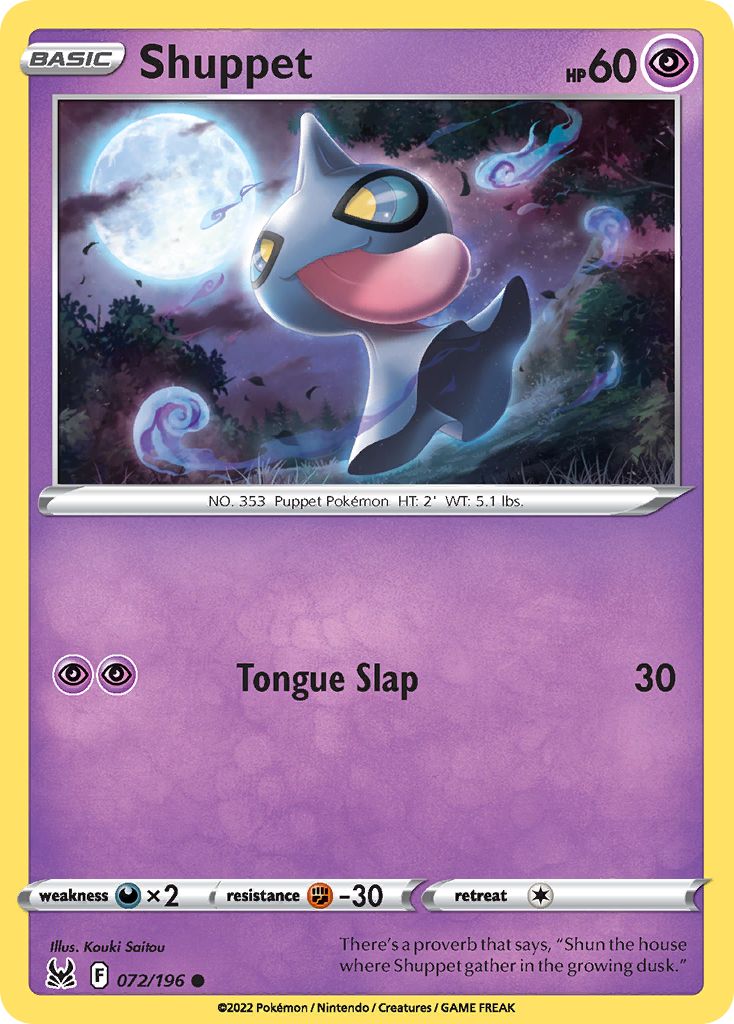 Shuppet 072/196 Common Lost Origin