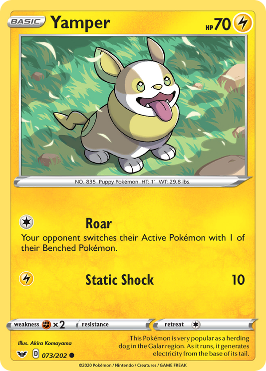 Yamper 073/202 Common Sword & Shield