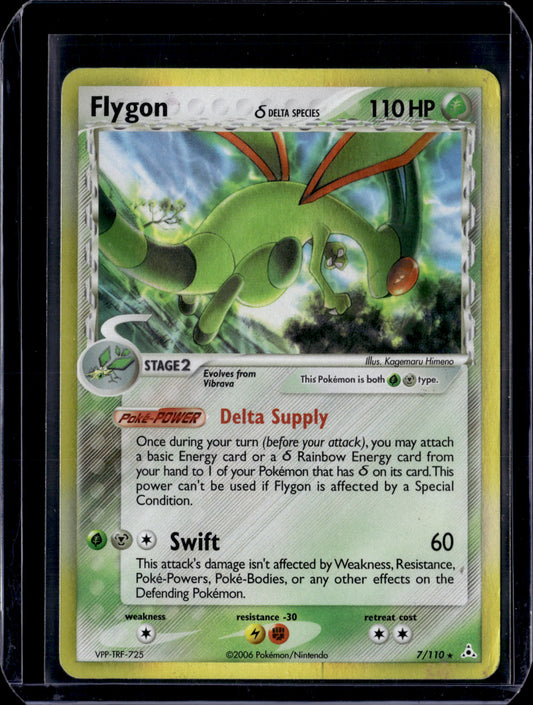 Flygon (Delta Species) Holon Phantoms #7/110 Holofoil Pokémon Card (front)