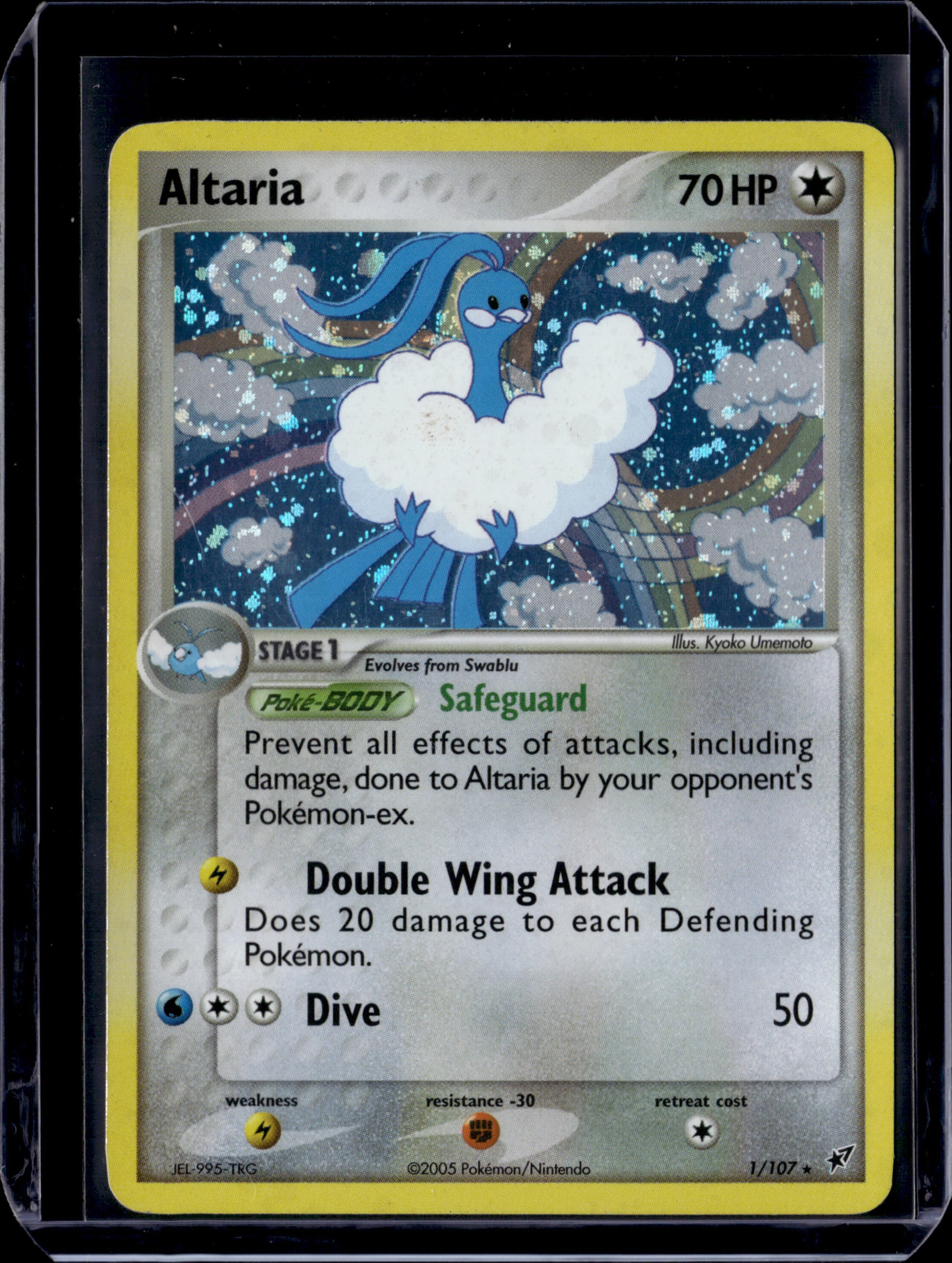 Altaria Deoxys #1/107 Holofoil Pokémon Card (front)