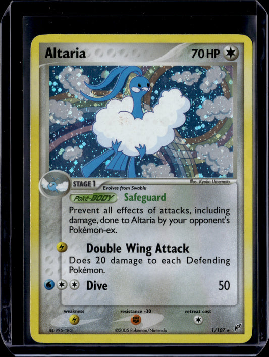 Altaria Deoxys #1/107 Holofoil Pokémon Card (front)