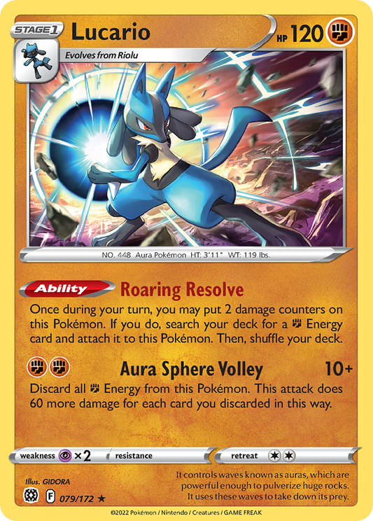 Lucario 079/172 Rare Holo Brilliant Stars