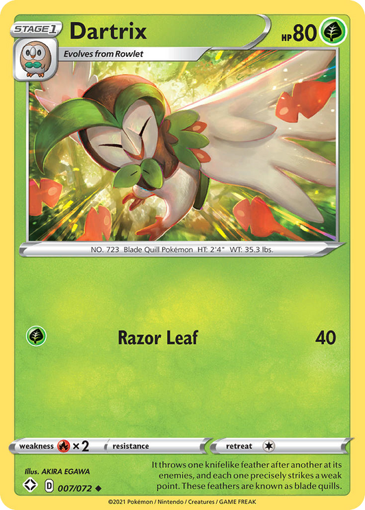 Dartrix 007/072 Uncommon Shining Fates