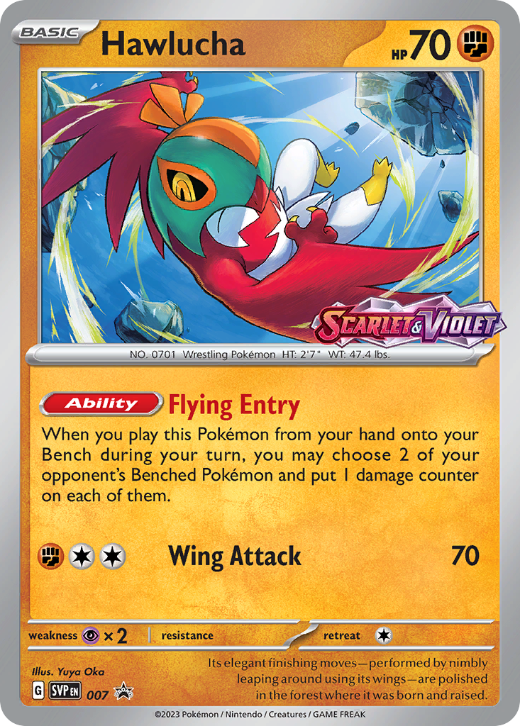 Hawlucha 007/165 Promo Scarlet & Violet Black Star Promos