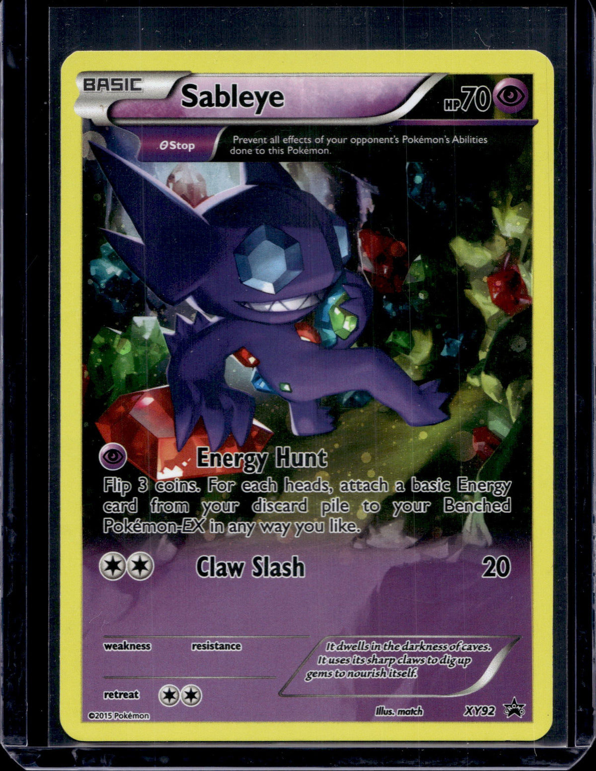 Sableye - XY92 XY Promos #XY92 Holofoil Pokémon Card (front)
