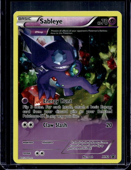 Sableye - XY92 XY Promos #XY92 Holofoil Pokémon Card (front)