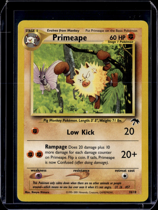Primeape Southern Islands #18/18 Normal Pokémon Card (front)