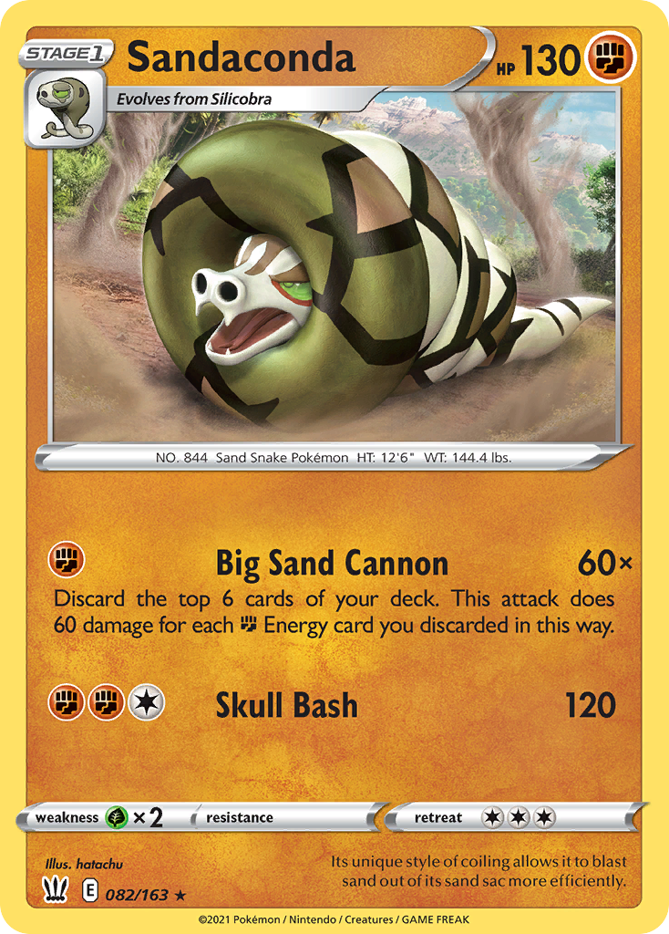 Sandaconda 082/163 Rare Holo Battle Styles