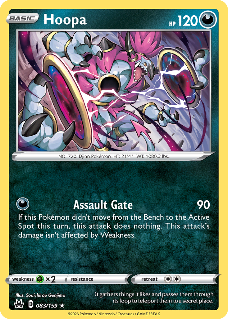 Hoopa 083/159 Rare Holo Crown Zenith