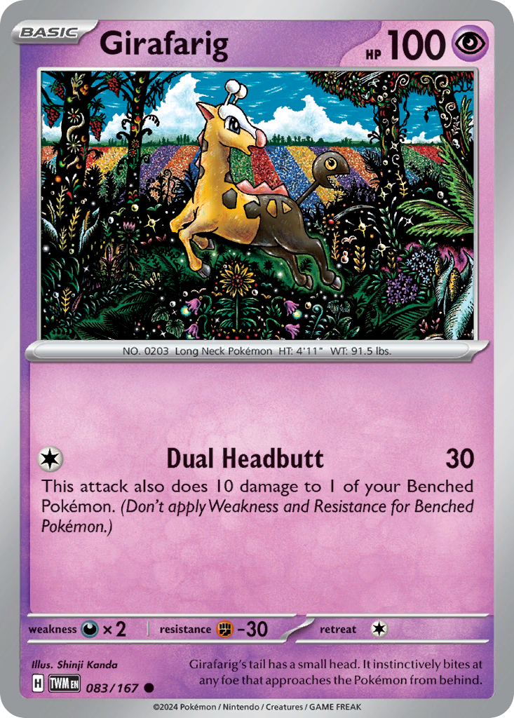 Girafarig 083/167 Common Twilight Masquerade