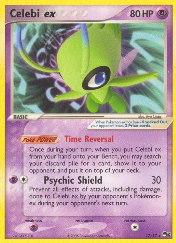 Celebi ex (Non-Holo) 017/017 Ultra Rare POP Series 2 Pokémon card