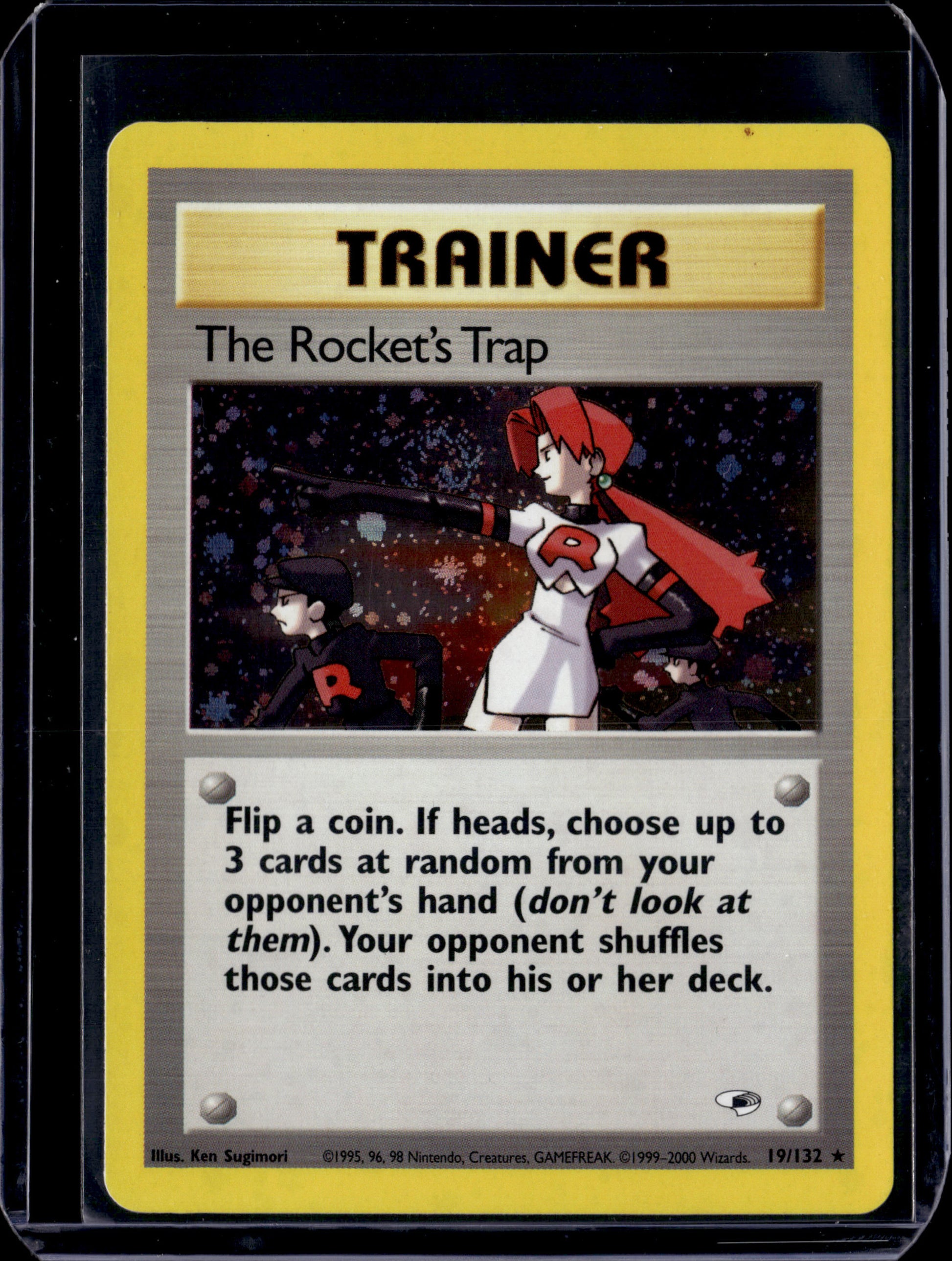 The Rocket's Trap Gym Heroes #019/132 Unlimited Holofoil Pokémon Card (front)