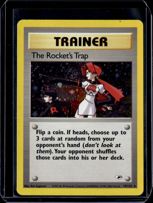 The Rocket's Trap Gym Heroes #019/132 Unlimited Holofoil Pokémon Card (front)
