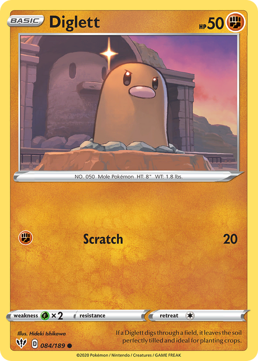 Diglett 084/189 Common Darkness Ablaze