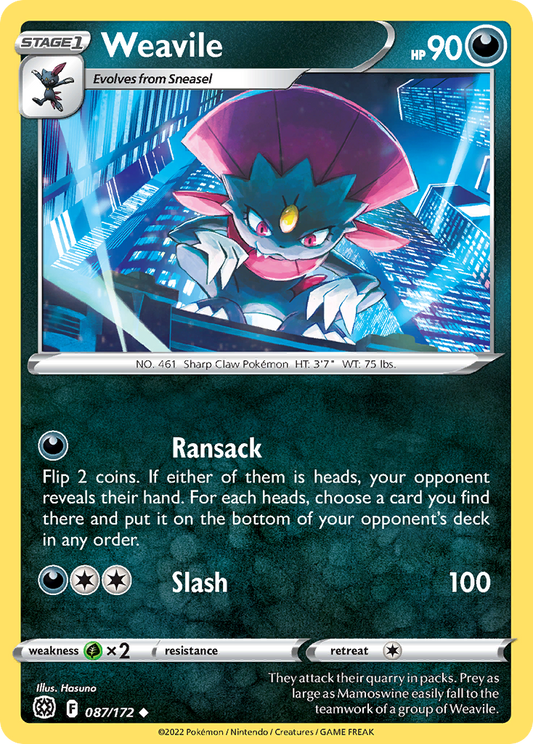 Weavile 087/172 Uncommon Brilliant Stars