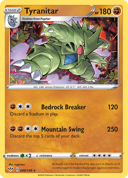 Tyranitar 088/189 Rare Holo Darkness Ablaze