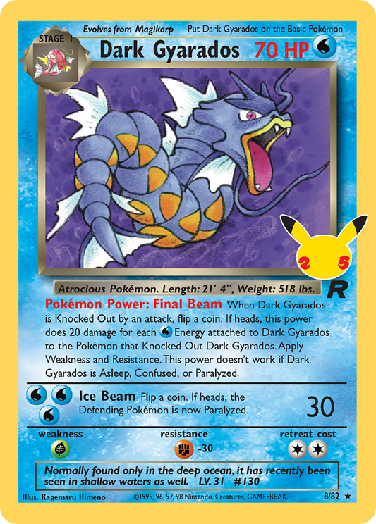 Dark Gyarados 008/025 Classic Collection Celebrations: Classic Collection