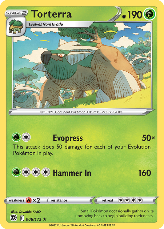 Torterra 008/172 Rare Holo Brilliant Stars