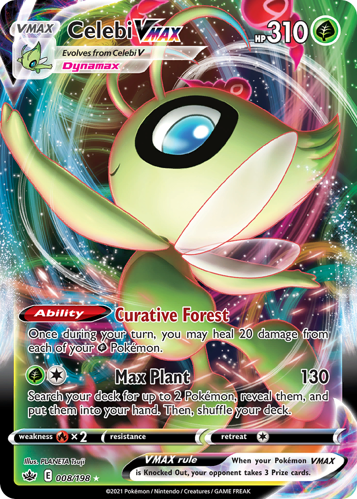 Celebi VMAX 008/198 Rare Holo VMAX Chilling Reign