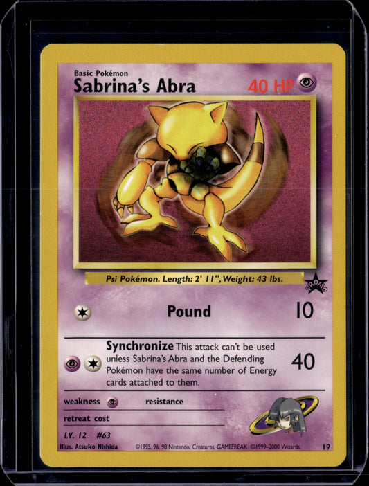 Sabrina's Abra WoTC Promo #19/53 Normal Pokémon Card (front)