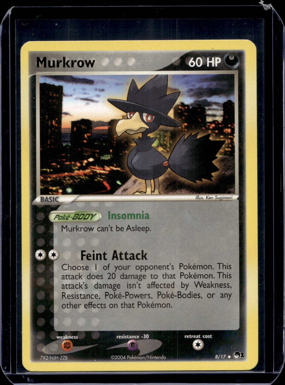 Murkrow POP Series 1 #008/017 Normal Pokémon Card (front)