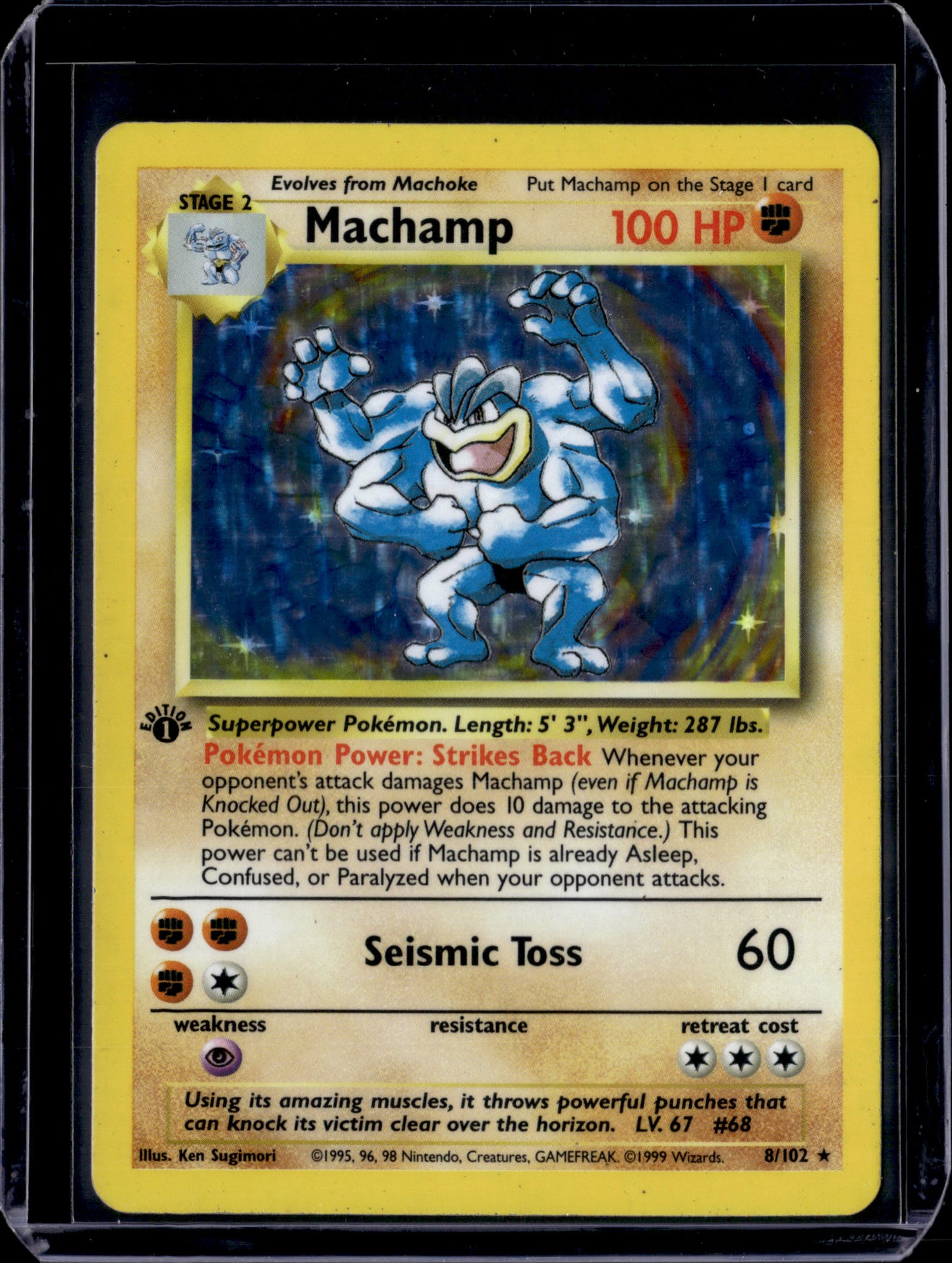 Machamp - 8/102 Deck Exclusives #008/102 1st Edition Holofoil Pokémon Card (front)