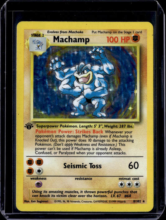 Machamp - 8/102 Deck Exclusives #008/102 1st Edition Holofoil Pokémon Card (front)
