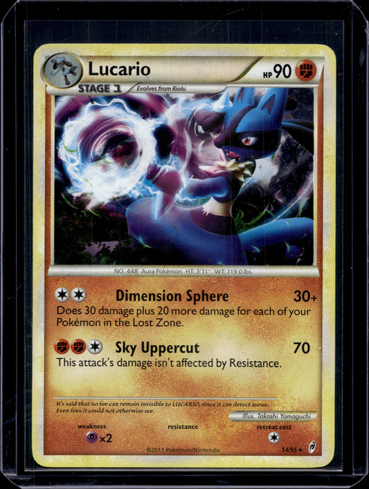 Lucario Call of Legends #14/95 Holofoil Pokémon Card (front)