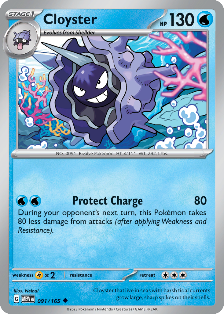 Cloyster 091/165 Uncommon 151