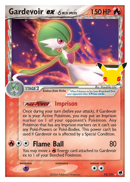 Gardevoir ex δ 093/025 Classic Collection Celebrations: Classic Collection