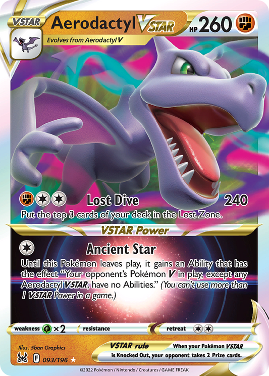 Aerodactyl VSTAR 093/196 Rare Holo VSTAR Lost Origin