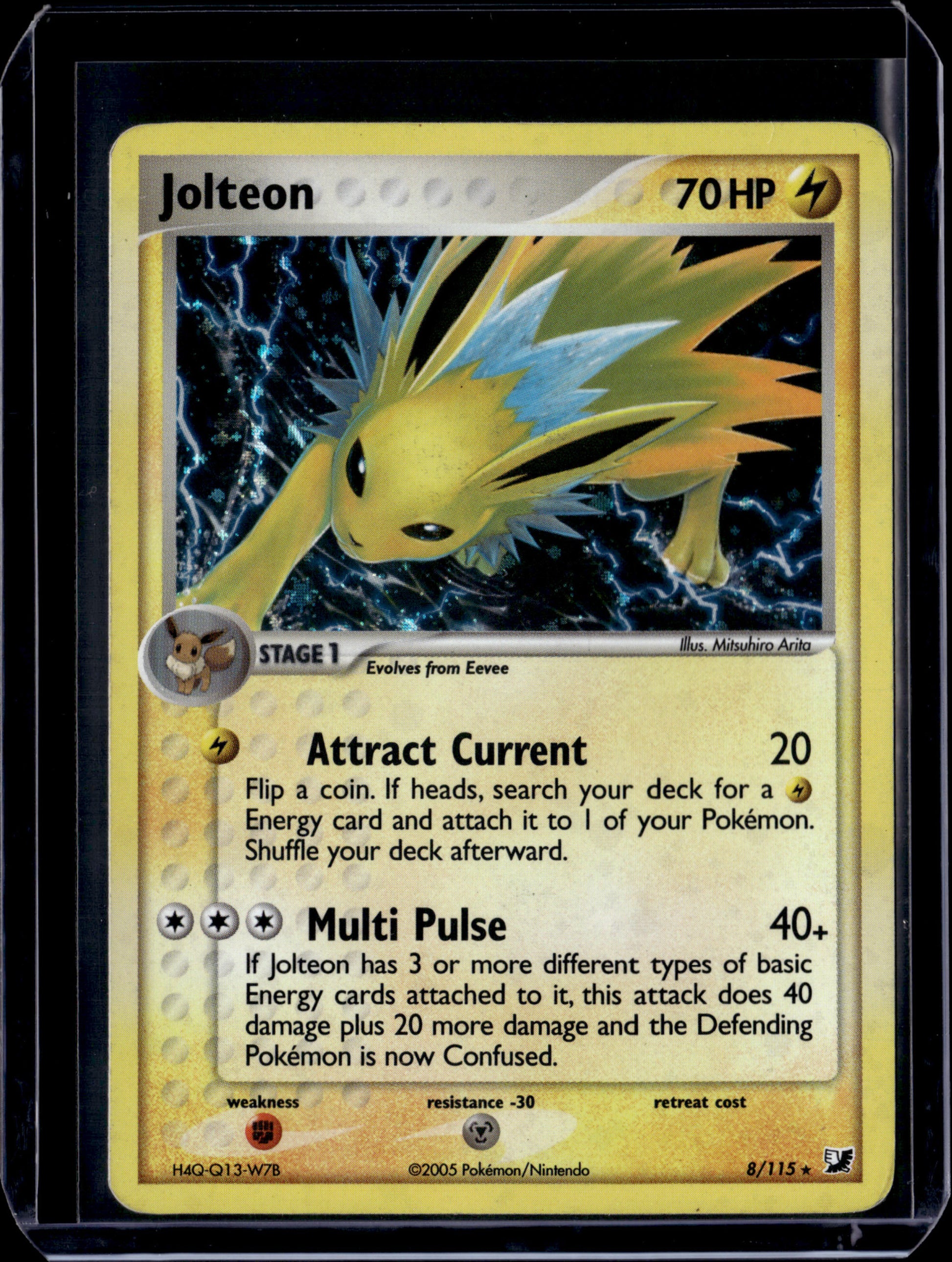 Jolteon Unseen Forces #8/115 Holofoil Pokémon Card (front)