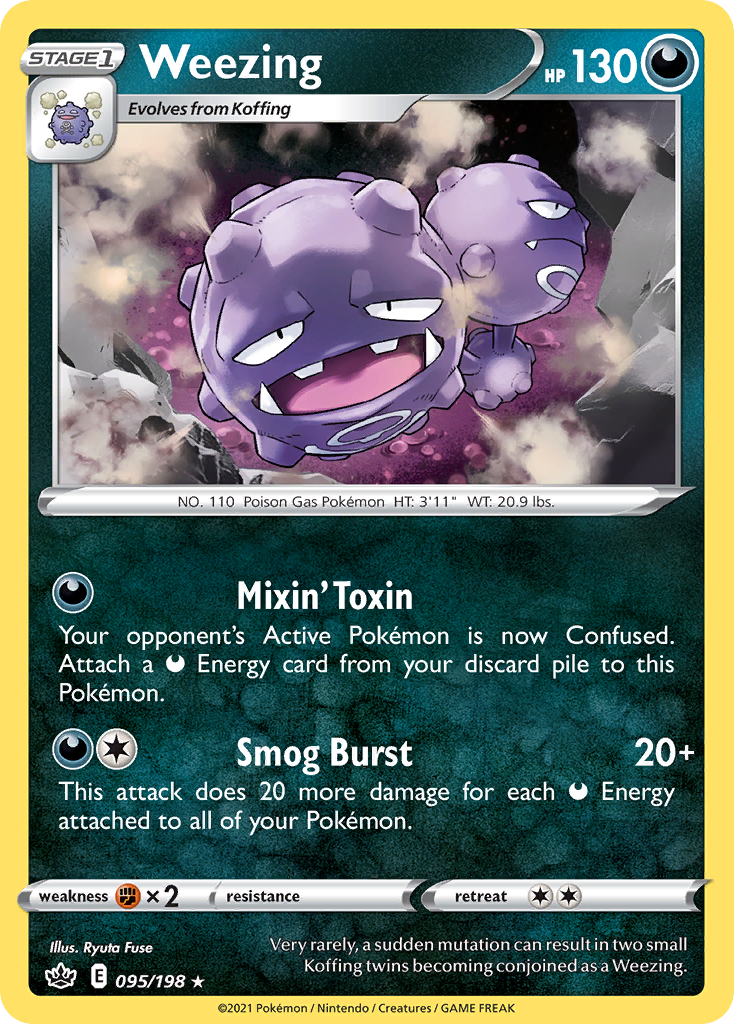 Weezing 095/198 Rare Chilling Reign