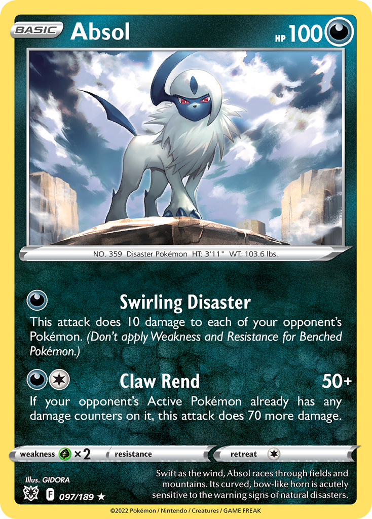 Absol 097/189 Rare Holo Astral Radiance